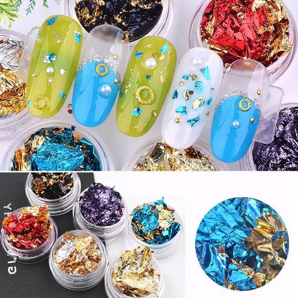 6pcs/set irregular sequins flakes aluminum nail foil shiny gold silver glitter powder sparkly spangles manicure1, Silver;gold
6pcs/set irregular sequins flakes aluminum nail foil shiny gold silver glitter powder sparkly spangles manicure1, Silver;gold