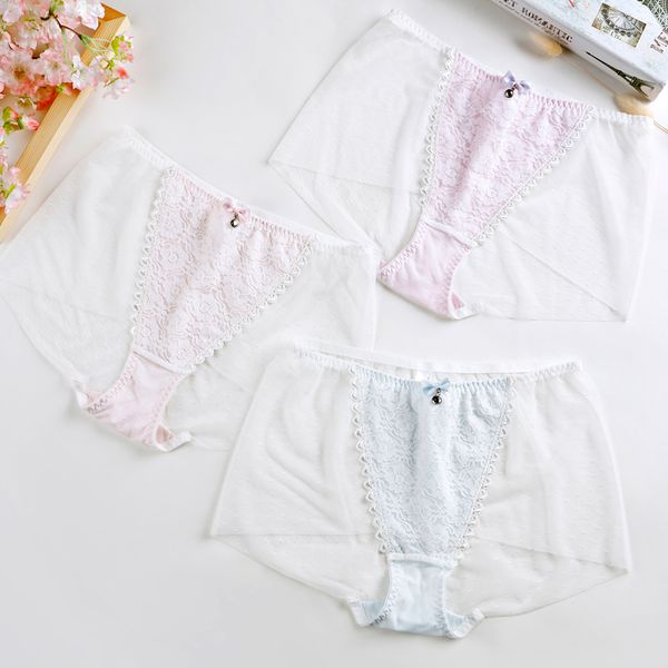 2Pieces/Lot Plus Size Women Sexy Lace Cute Transparent Mesh Panties with High Waist Womens Underwear Panties of Large Size 7xL, Pink blue
2Pieces/Lot Plus Size Women Sexy Lace Cute Transparent Mesh Panties with High Waist Womens Underwear Panties of Large Size 7xL, Pink blue
