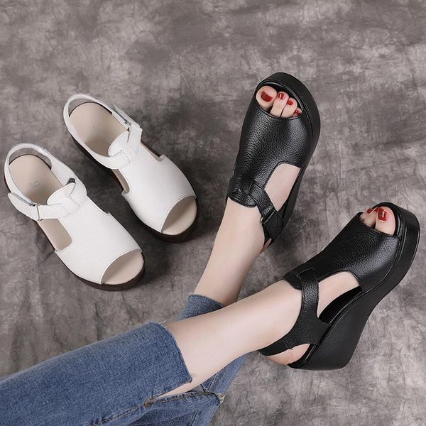 sandals 2021 summer women's high thick bottom muffin shoes comfortable fish mouth slope heel casual, Black
sandals 2021 summer women's high thick bottom muffin shoes comfortable fish mouth slope heel casual, Black