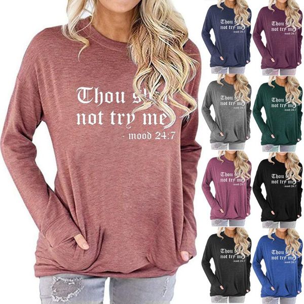 carney cross border european and american women's amazon fun letter print round neck long sleeve pocket t-shirt, White
carney cross border european and american women's amazon fun letter print round neck long sleeve pocket t-shirt, White