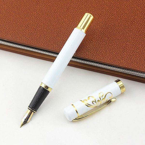 fountain pens luxury white gold clip pen fine nib 0.5mm writing tool school office stationery gift supplies
fountain pens luxury white gold clip pen fine nib 0.5mm writing tool school office stationery gift supplies