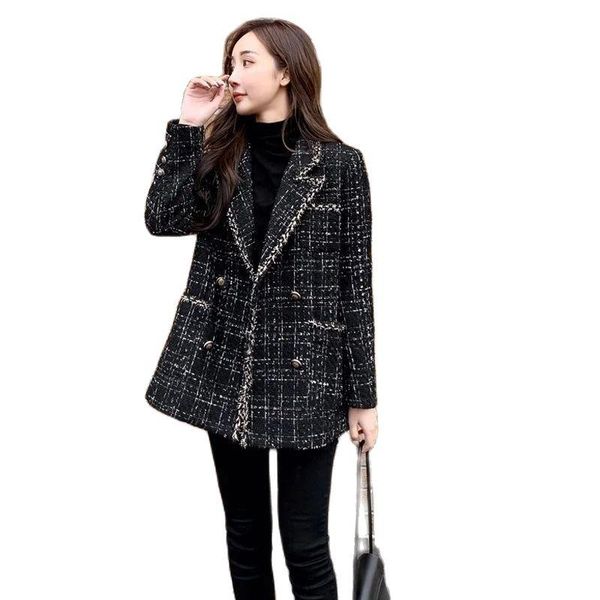women's suits & blazers black lattice female suit coat spring autumn 2021 bright silk splicing all-match small fragrant wind jacket, White;black
women's suits & blazers black lattice female suit coat spring autumn 2021 bright silk splicing all-match small fragrant wind jacket, White;black