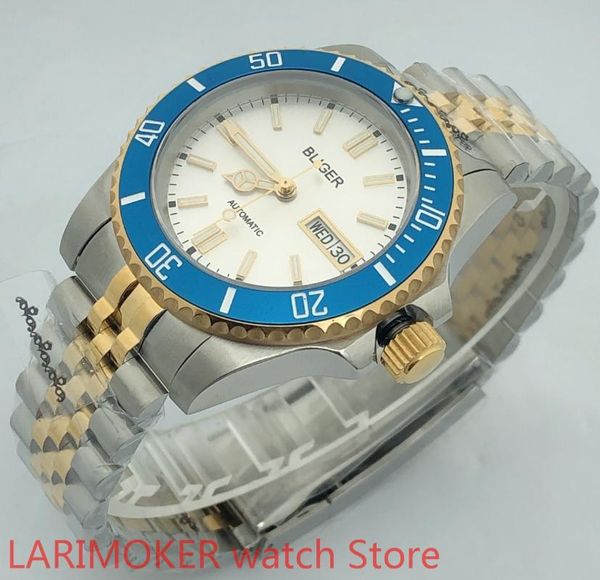 wristwatches men's high-quality luxury sports and leisure waterproof watch mechanical case white dial sea blue bezel, Slivery;brown
wristwatches men's high-quality luxury sports and leisure waterproof watch mechanical case white dial sea blue bezel, Slivery;brown