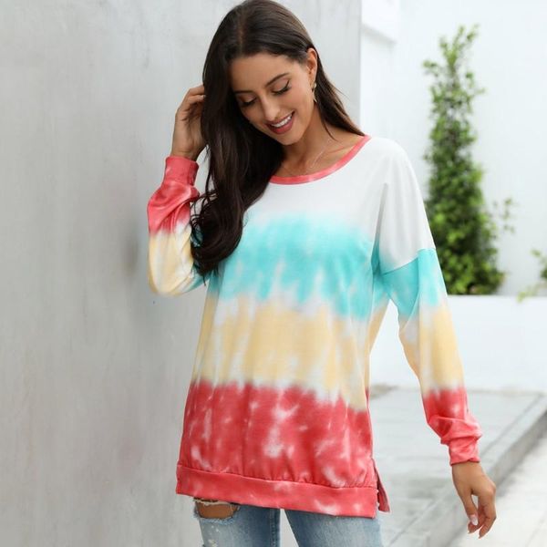 women autumn long sleeve crew neck sweatshirt tie-dye color block striped pullover tunic side split oversized loose streetw women's ho, Black
women autumn long sleeve crew neck sweatshirt tie-dye color block striped pullover tunic side split oversized loose streetw women's ho, Black