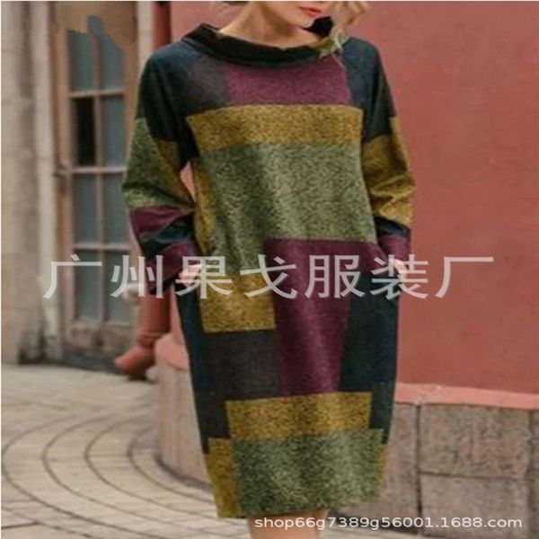 kgq autumn and winter 2021 plus size dresseslarge women's printing loose medium long skirt sweater sweater length women's dress
kgq autumn and winter 2021 plus size dresseslarge women's printing loose medium long skirt sweater sweater length women's dress