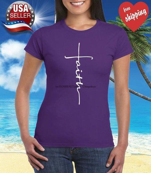 men's t-shirts faith cross women's t-shirt - crhristian shirt church purple, White;black
men's t-shirts faith cross women's t-shirt - crhristian shirt church purple, White;black