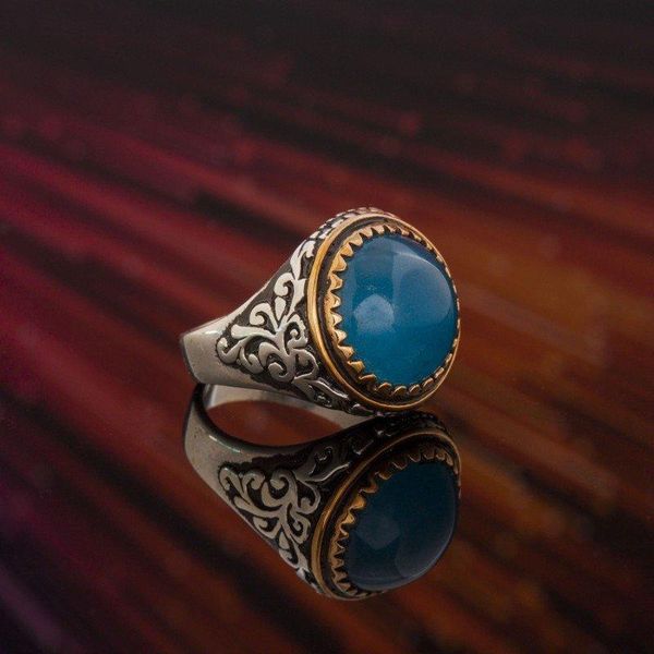 cluster rings 925 sterling blue agate stone silver ring fashion turkish premium quality handmade jawelery, Golden;silver
cluster rings 925 sterling blue agate stone silver ring fashion turkish premium quality handmade jawelery, Golden;silver