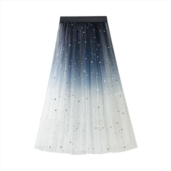 spring long wf0051 blue womens skirts white gradient color fashion sequins elastic waist stars tulle, Black
spring long wf0051 blue womens skirts white gradient color fashion sequins elastic waist stars tulle, Black