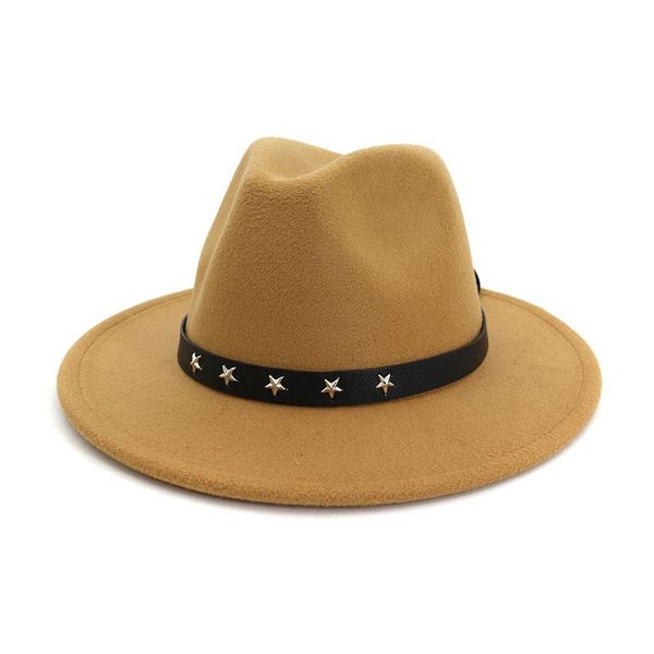 wide brim hats autumn winter women's cap felt black for men fedoras fashion 2021 jazz hat european american round solid star belt sun, Blue;gray
wide brim hats autumn winter women's cap felt black for men fedoras fashion 2021 jazz hat european american round solid star belt sun, Blue;gray