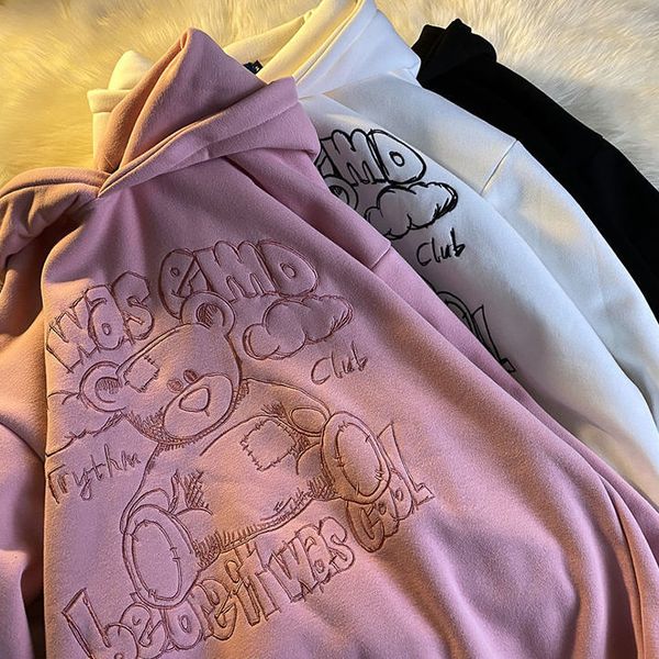 japanese embroidered cartoon bear womens hoodie 2021 new cute loose coat casual plush warm sweatshirt cotton pullover, Black
japanese embroidered cartoon bear womens hoodie 2021 new cute loose coat casual plush warm sweatshirt cotton pullover, Black