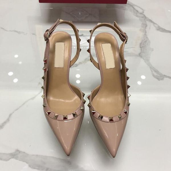 sandals 2021 brand v rivet pointed toe high heels women stiletto heel sandals nude leather mid-heel wedding shoes 6cm 8cm 10cm dustbag, Black
sandals 2021 brand v rivet pointed toe high heels women stiletto heel sandals nude leather mid-heel wedding shoes 6cm 8cm 10cm dustbag, Black