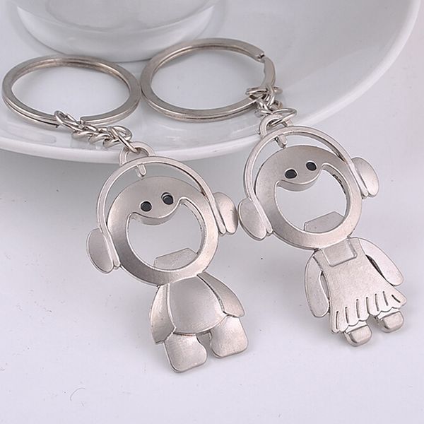 couple boy & girl key chain ring bottle opener keychain portable beer bottle opener hangings for lovers, Silver
couple boy & girl key chain ring bottle opener keychain portable beer bottle opener hangings for lovers, Silver
