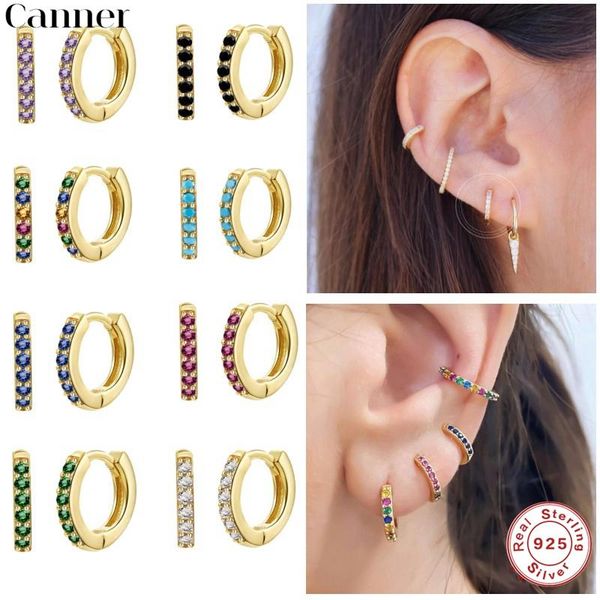 hoop & huggie canner 925 sterling silver earrings for women small ear bone aros tiny colorful zircon hoops girl aretes, Golden;silver
hoop & huggie canner 925 sterling silver earrings for women small ear bone aros tiny colorful zircon hoops girl aretes, Golden;silver
