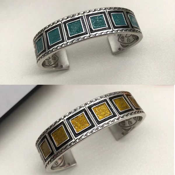 2022 brand original jewelry designer bangle ladies fashion simple high-end real gold electroplating square letter open bracelet, Black
2022 brand original jewelry designer bangle ladies fashion simple high-end real gold electroplating square letter open bracelet, Black
