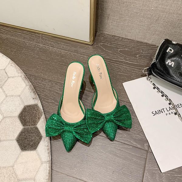summer pointed bow full rhinestone wine glass stiletto sandals and slippers banquet dress large size women's shoes, Black
summer pointed bow full rhinestone wine glass stiletto sandals and slippers banquet dress large size women's shoes, Black