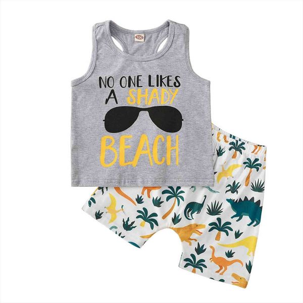 summer kids baby boys sleeveless letter print vest dinosaur shorts clothes beachwear set, White
summer kids baby boys sleeveless letter print vest dinosaur shorts clothes beachwear set, White