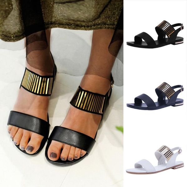 women sandals open toe back belt buckle strap casual shoes flat tide summer female soft beach chaussures c50#, Black
women sandals open toe back belt buckle strap casual shoes flat tide summer female soft beach chaussures c50#, Black