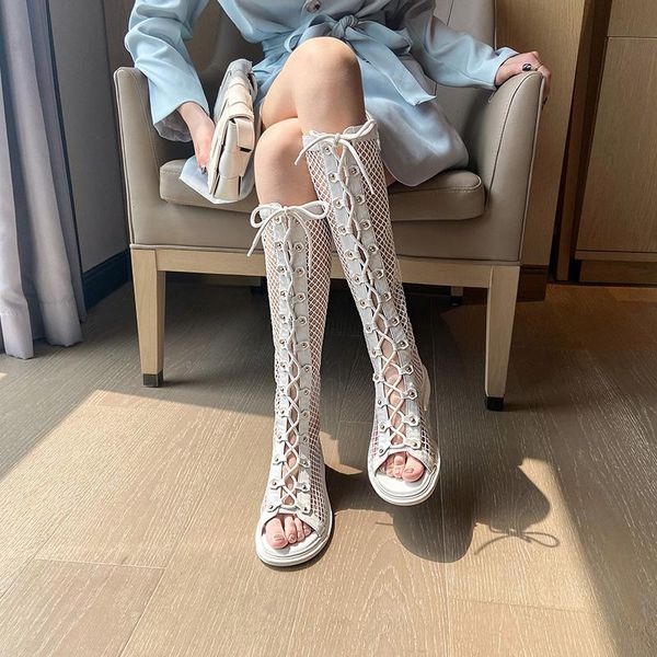 boots fashion women peep toe white low heels pink shoes black leather summer lace up knee high long luxury quality 2021
boots fashion women peep toe white low heels pink shoes black leather summer lace up knee high long luxury quality 2021