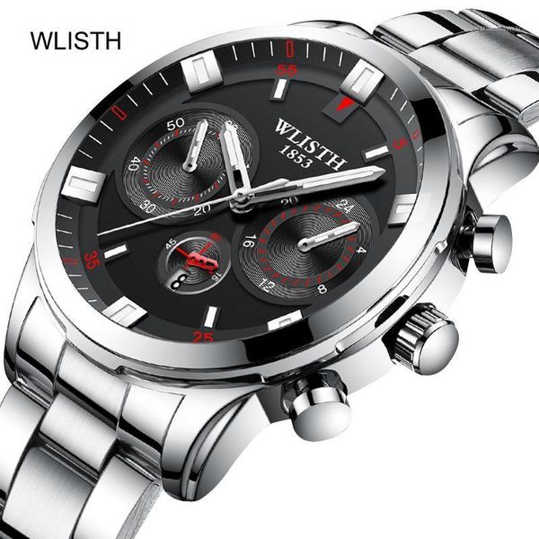 wristwatches wlisth2021 business luxury men's quartz watch stainless steel waterproof fashion multifunctional calendar accurate clock, Slivery;brown
wristwatches wlisth2021 business luxury men's quartz watch stainless steel waterproof fashion multifunctional calendar accurate clock, Slivery;brown