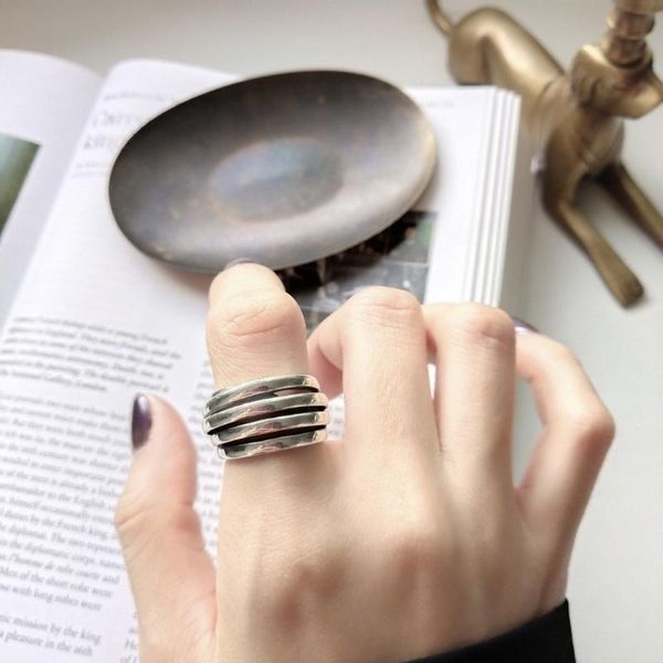 cluster rings retro 100% authentic s925 sterling silver cross line band design temperament for women's j204, Golden;silver
cluster rings retro 100% authentic s925 sterling silver cross line band design temperament for women's j204, Golden;silver