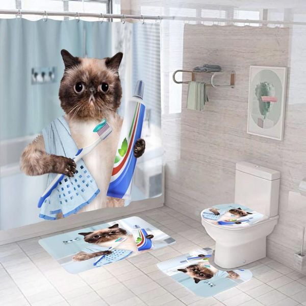 shower curtains cute cat animal 3d print bathroom 4pcs set cartoon curtain with anti-slip bath mat home carpet door mats toilet lid cover
shower curtains cute cat animal 3d print bathroom 4pcs set cartoon curtain with anti-slip bath mat home carpet door mats toilet lid cover