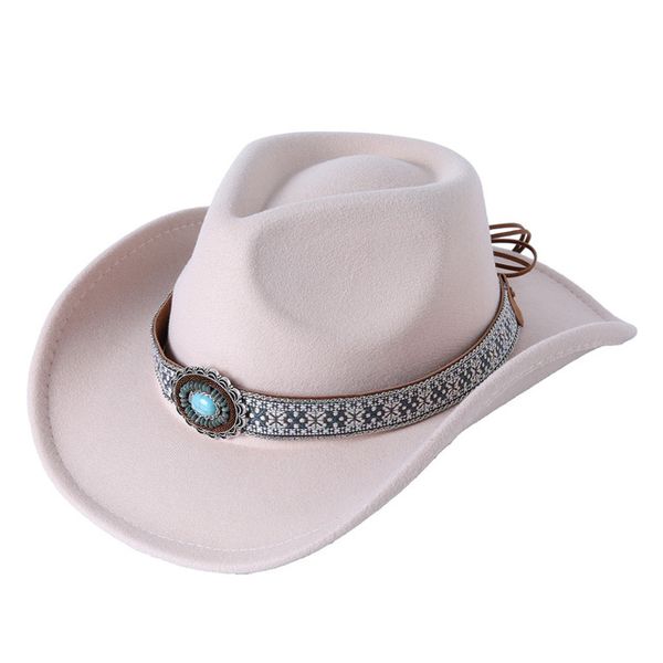 vintage wool western cowboy hat for women men wide brim cowgirl jazz cap with leather panama sombrero cap, Blue;gray
vintage wool western cowboy hat for women men wide brim cowgirl jazz cap with leather panama sombrero cap, Blue;gray