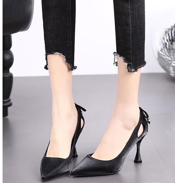 2021 spring and autumn with new style fashion high heel pointed end bowknot women's shoes 1, Black
2021 spring and autumn with new style fashion high heel pointed end bowknot women's shoes 1, Black