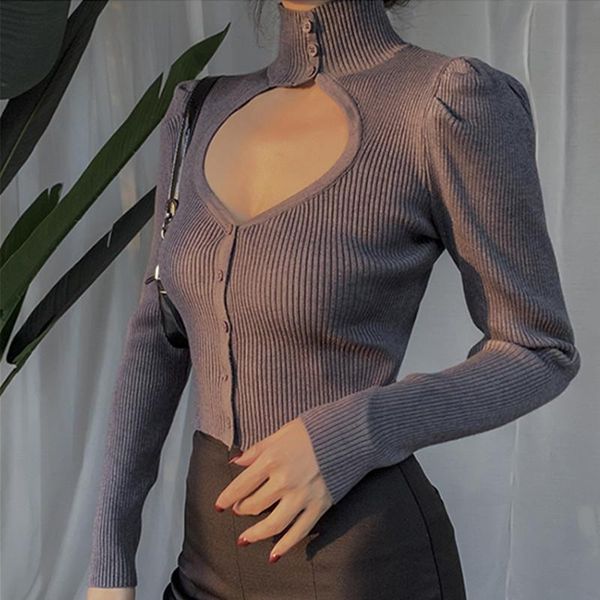 women's knits & tees 2021 fall winter all-match slim turtleneck hollow sweater gray casual fashion streetwear high elastic cardigan kni, White
women's knits & tees 2021 fall winter all-match slim turtleneck hollow sweater gray casual fashion streetwear high elastic cardigan kni, White