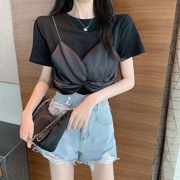 t shirts shirt style tshirt fashion fake two-piece lace casual summer one kawaii t shirts women 3nho, White
t shirts shirt style tshirt fashion fake two-piece lace casual summer one kawaii t shirts women 3nho, White