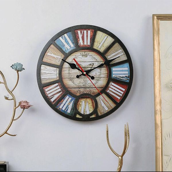 wall clocks vintage wood clock industrial style retro european living room large classic roman numeral rural decoration
wall clocks vintage wood clock industrial style retro european living room large classic roman numeral rural decoration