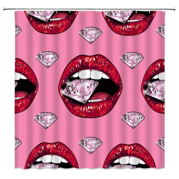 lips shower curtain pink girl with red mouth biting diamond,70x70 inch polyester fabric bathroom accessories curtains
lips shower curtain pink girl with red mouth biting diamond,70x70 inch polyester fabric bathroom accessories curtains