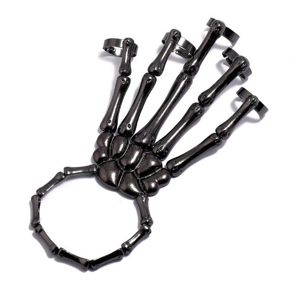 creative halloween bracelet punk exaggerated metal texture with finger ghost hand skull jewelry fema link, chain, Black
creative halloween bracelet punk exaggerated metal texture with finger ghost hand skull jewelry fema link, chain, Black