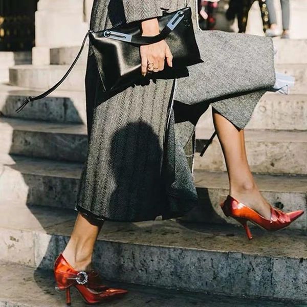 dress shoes glitter rhinestone buckle pvc pumps thin heels bridal summer ladies lucency strap pointed toe high, Black
dress shoes glitter rhinestone buckle pvc pumps thin heels bridal summer ladies lucency strap pointed toe high, Black