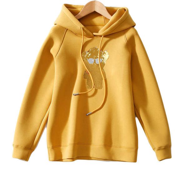 fashion fleece hoodies s33 space cotton air casual solid color chest sequin bear loose hooded sweater, Black
fashion fleece hoodies s33 space cotton air casual solid color chest sequin bear loose hooded sweater, Black