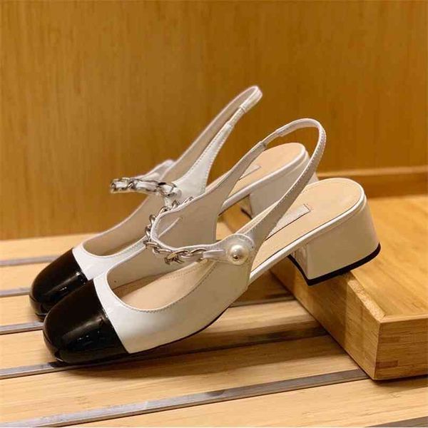 2021 line one m chain family pearl buckle mary jane thick heel patent leather back fairy princess wind square head single sandal yw 7f5g, Black
2021 line one m chain family pearl buckle mary jane thick heel patent leather back fairy princess wind square head single sandal yw 7f5g, Black