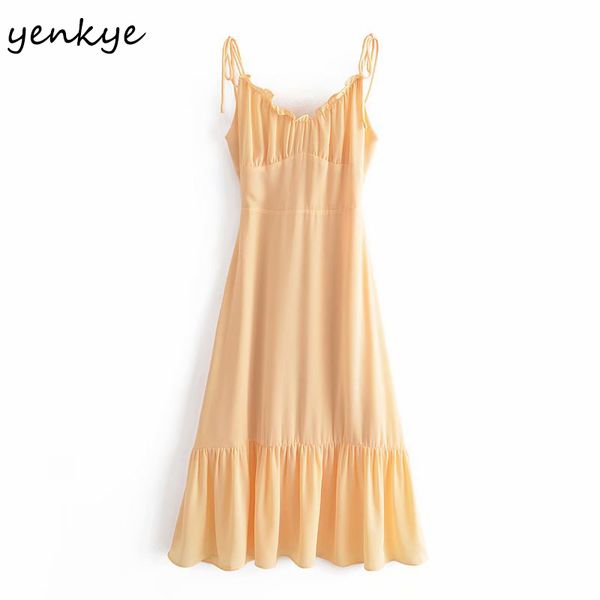 sling yellow dress women v neck sleeveless a-line midi vestido mujer chiffon summer dresses rob 210430, Black;gray
sling yellow dress women v neck sleeveless a-line midi vestido mujer chiffon summer dresses rob 210430, Black;gray