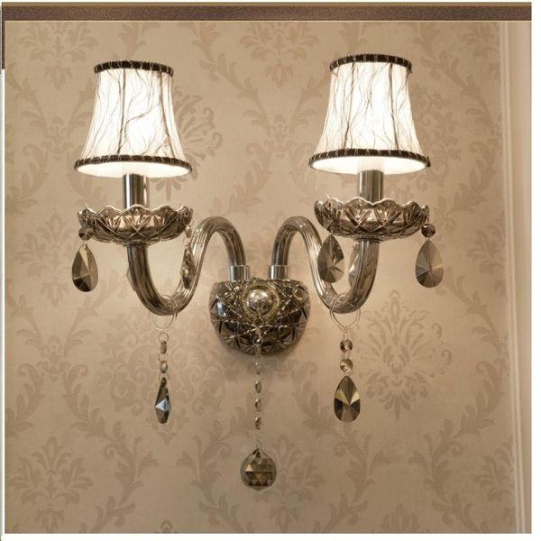 crystal wall lamp smoke grey shade europea style double / single head
crystal wall lamp smoke grey shade europea style double / single head