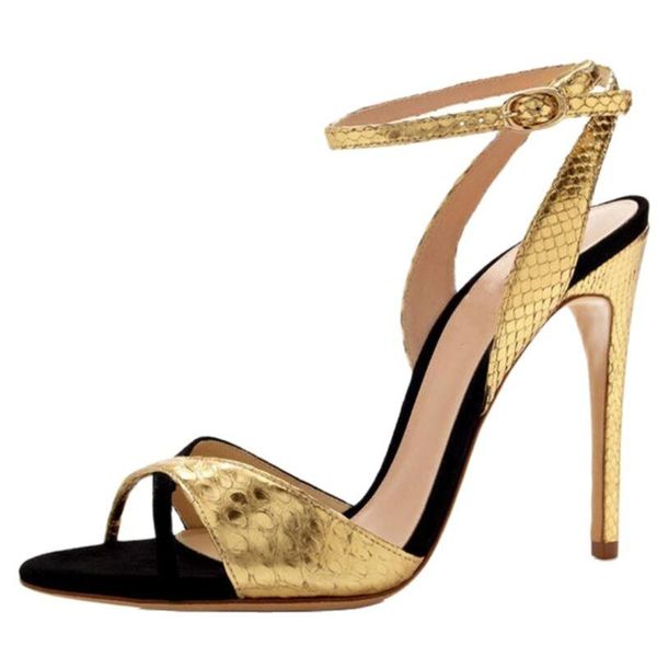 sandals test summer est gold snakeskin pattern mixed color open toe thin high heel buckle strap fashion women normal size, Black
sandals test summer est gold snakeskin pattern mixed color open toe thin high heel buckle strap fashion women normal size, Black