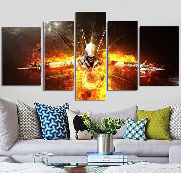 5pcs/set unframed fired man game poster assassin's creed oil painting on canvas giclee wall art picture for home
5pcs/set unframed fired man game poster assassin's creed oil painting on canvas giclee wall art picture for home