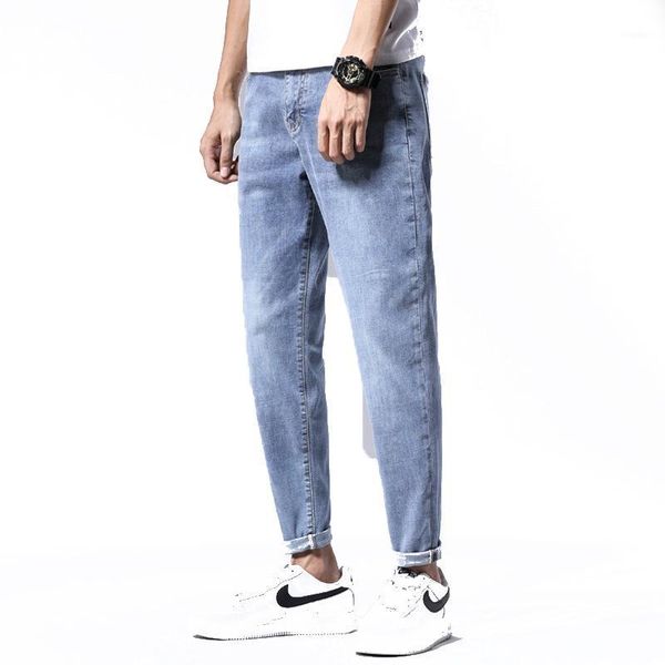 men's jeans denim plus size nine-point pants men fashion casual daily stretch harem simple, Blue
men's jeans denim plus size nine-point pants men fashion casual daily stretch harem simple, Blue