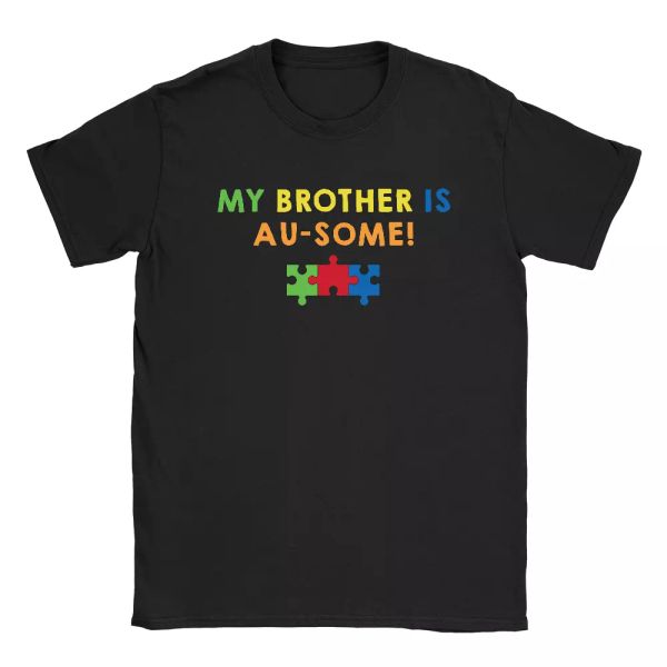 brother is au-some mens t-shirt autism supporter awareness present top, White;black
brother is au-some mens t-shirt autism supporter awareness present top, White;black
