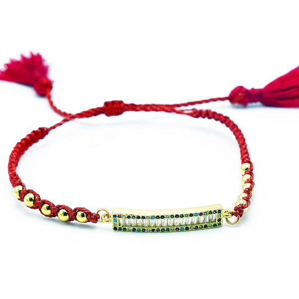 charm bracelets fashion rectangle cz rainbow zircon bracelet stainless steel bead red rope woven tassel for women jewelry gift, Golden;silver
charm bracelets fashion rectangle cz rainbow zircon bracelet stainless steel bead red rope woven tassel for women jewelry gift, Golden;silver