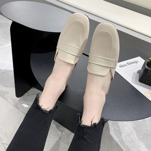 slippers spring ladies half drag a pedal pure color pu flat soft skin-friendly trendy wild elegant fashion women's shoes u30-10, Black
slippers spring ladies half drag a pedal pure color pu flat soft skin-friendly trendy wild elegant fashion women's shoes u30-10, Black