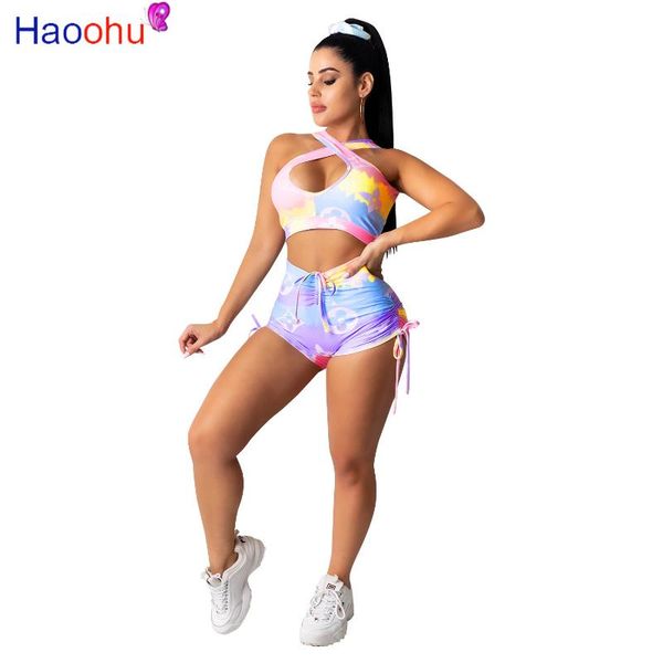 women's tracksuits haoohu women tie dye butterfly halter neck crop stacked up shorts active wear tracksuit two piece set fitness outfi, Gray
women's tracksuits haoohu women tie dye butterfly halter neck crop stacked up shorts active wear tracksuit two piece set fitness outfi, Gray