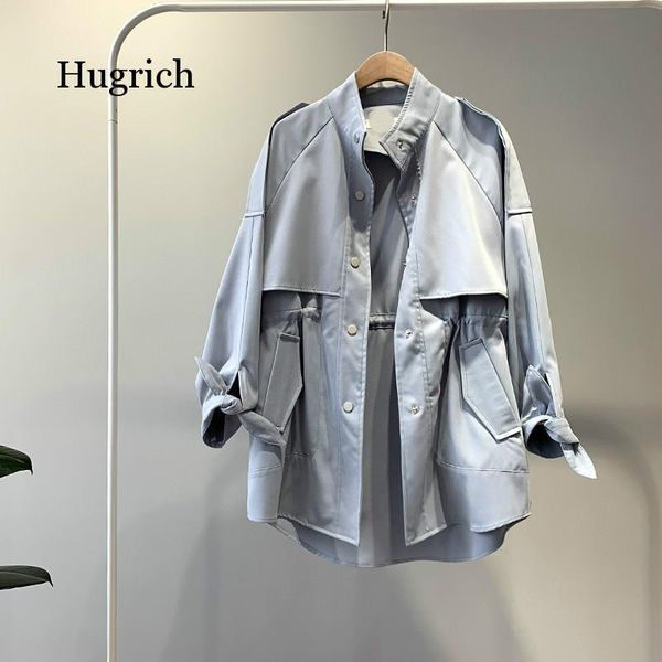 mid-length trench coat women autumn loose windbreaker drawstring casual stand collar 2021 spring clothes slim waist short women's coats, Tan;black
mid-length trench coat women autumn loose windbreaker drawstring casual stand collar 2021 spring clothes slim waist short women's coats, Tan;black