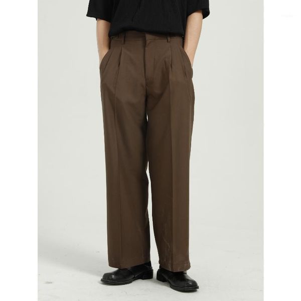 men's clothing - 2021 spring korean version loose vertical sense straight tube show thin solid color suit pants for men, Black
men's clothing - 2021 spring korean version loose vertical sense straight tube show thin solid color suit pants for men, Black