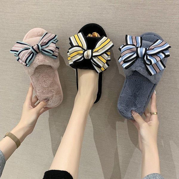slippers faux fur women winter butterfly knot warm shoes woman flip flops female slides plus size, Black
slippers faux fur women winter butterfly knot warm shoes woman flip flops female slides plus size, Black