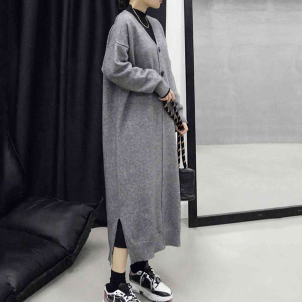 casual dresses korean fashion women knitting dress solid color v-neck split fork long sleeve pullover autumn winter loose 8f76, Black;gray
casual dresses korean fashion women knitting dress solid color v-neck split fork long sleeve pullover autumn winter loose 8f76, Black;gray
