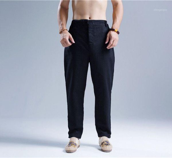 vintage ethnic men's tide trend mid waist fluid linen harem pants chinese style men casual long punk hiphop joggers 100808, Black
vintage ethnic men's tide trend mid waist fluid linen harem pants chinese style men casual long punk hiphop joggers 100808, Black