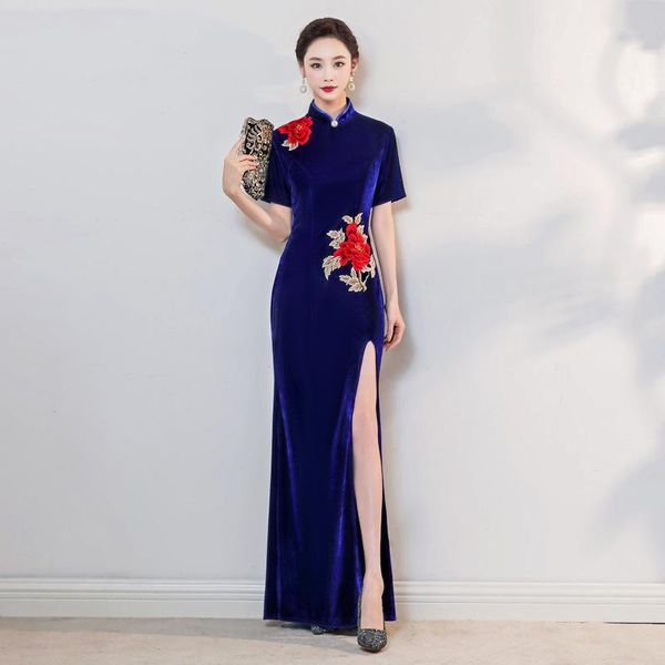 chinese dress velvet vintage mandarin collar qipao traditional women cheongsam long robe high split vestidos ethnic clothing, Red
chinese dress velvet vintage mandarin collar qipao traditional women cheongsam long robe high split vestidos ethnic clothing, Red